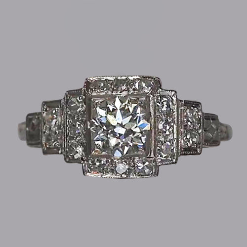 Halo Anniversary Round Old Miner Diamond Ring 2 Carats White Gold 14K