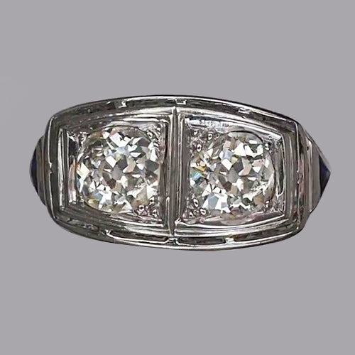 Women’s Halo Round Old Miner Ring