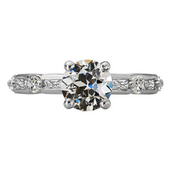 Baguette & Round Old Mine Cut Genuine Natural Earth Mined Diamond Ring 5.50 Carats