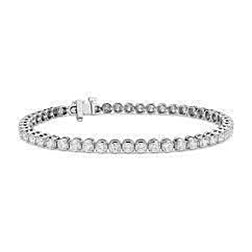 Beautiful Round Lab Grown Diamond Tennis Bracelet White Gold 7.05 Ct Jewelry