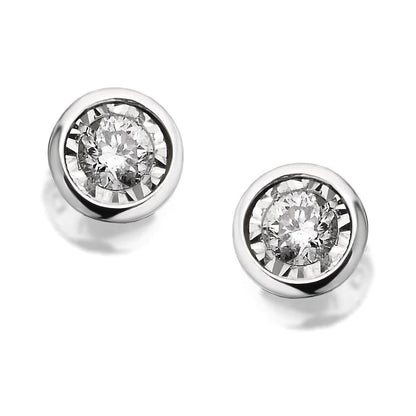 natural round diamond 2ct watch front view