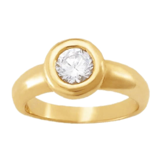 Yellow New Elegant Sparkling Unique Solitaire White Gold Diamond Ring  