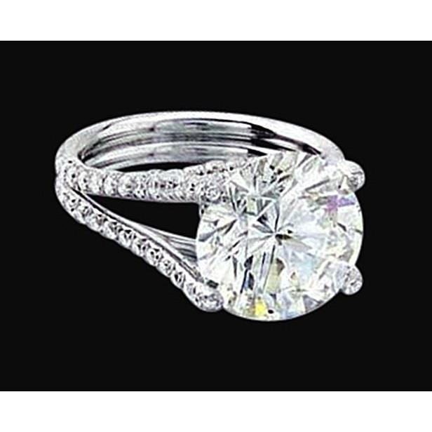 Big Lab Grown Diamond 3.50 Carat Engagement Ring White Gold New
