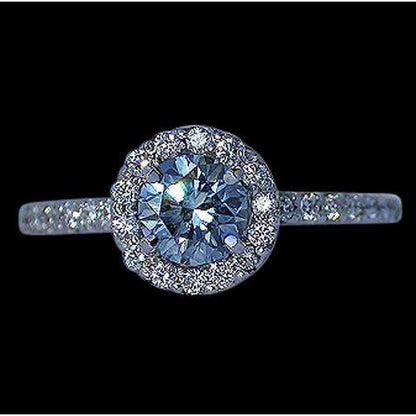 Blue Diamond Ring