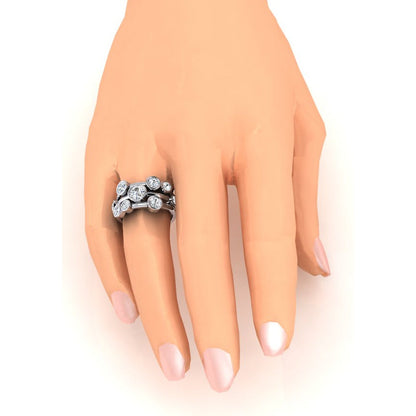 Bubble Diamond Ring Gold 14K Jewelry