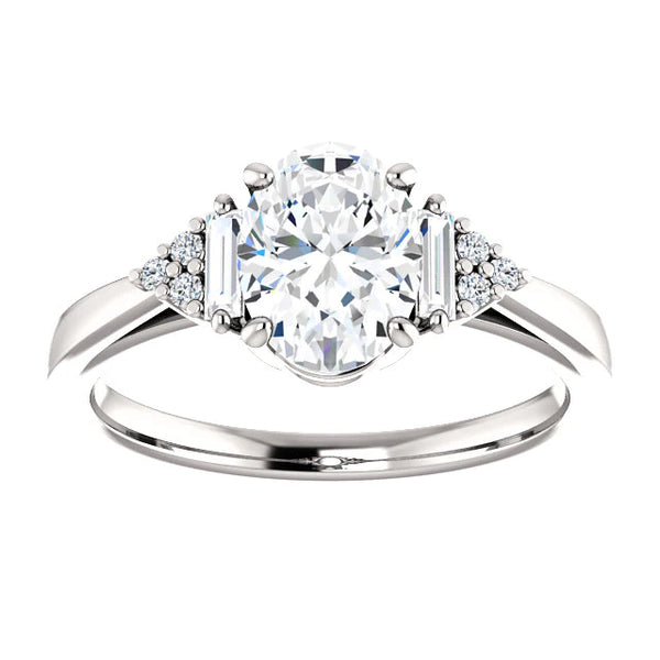 Cathedral Setting Diamond Engagement Ring 2.20 