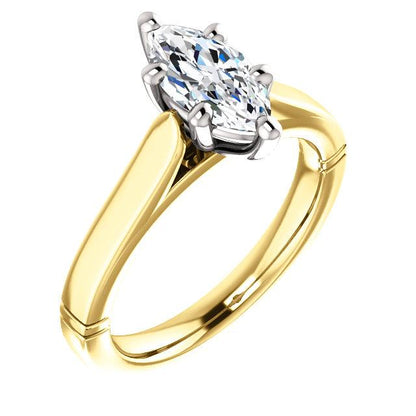 Cathedral Setting Solitaire Diamond Ring 3 Carats Jewelry
