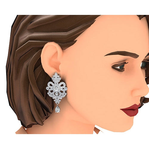 Celebrity Earrings Diamond Chandelier
