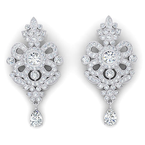 Celebrity Earrings Diamond Chandelier
