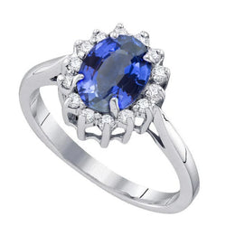 Ceylon Blue Sapphire Ring 4.70 Carat Diamond Jewelry