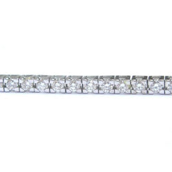 Channel Set Round Cut Lab Grown Diamond Bracelet 5.10 Carat White Gold