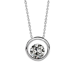Circle Natural Diamond Pendant 1.50 Carats Old Miner 14K Gold
