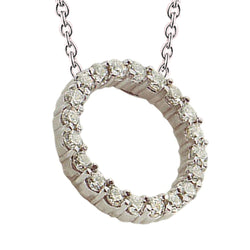 Circle Of Life Diamond Women Pendant With Chain White Gold 5 Carats