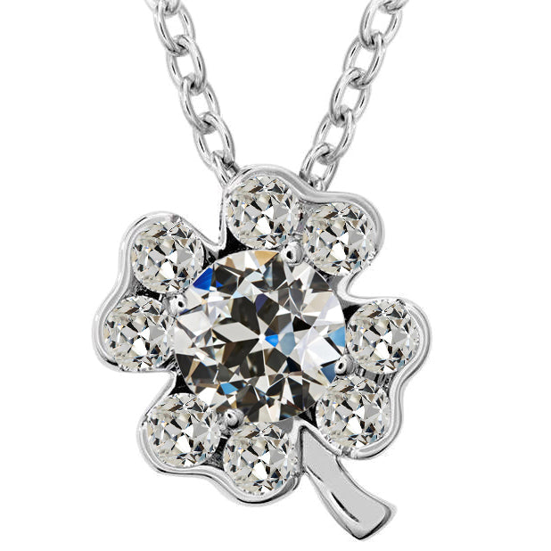 Clover Style Old Miner Diamond Women’s Pendant 8.50 Ct