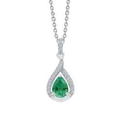 Colombian Green Emerald Natural Earth Mined Diamond Gemstone Pendant Necklace 4.60 Ct