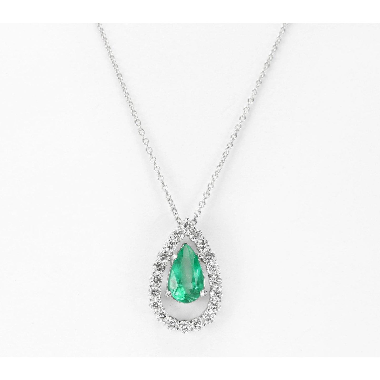 Colombian Green Emerald & Natural Earth Mined Diamond Gemstone Pendant 4.25 Carat New