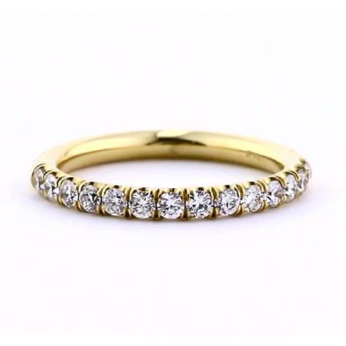 Comfort Fit Diamond Anniversary Band 0.50 Carats Yellow Gold Jewelry