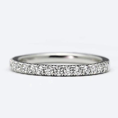 Comfort Fit Diamond Anniversary Wedding Band 1.50 Carats Half Eternity 