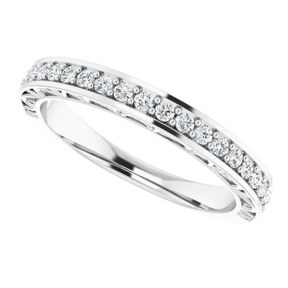 Comfort Fit Diamond Wedding Band