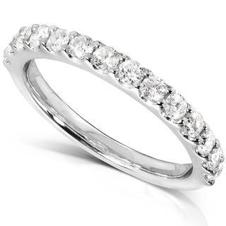 Comfort Fit Half Eternity Band 2.80 Ct Round Cut Diamond Gold 14K