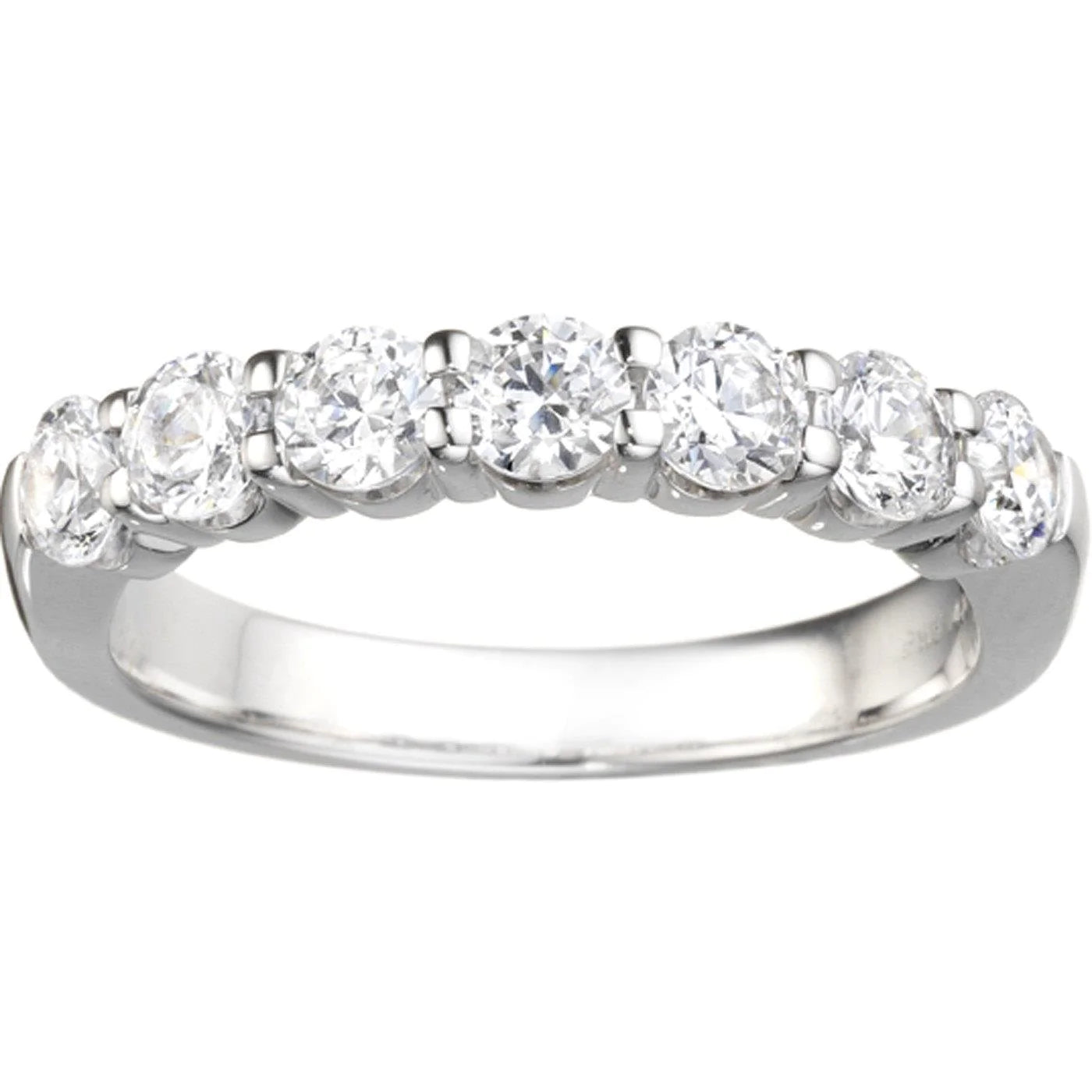 Comfort Fit Round Diamond Wedding Band 1.75 Carats 14K White Gold