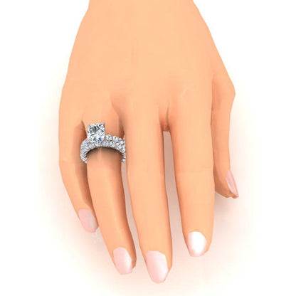 Women's Cushion Diamond Ring Set