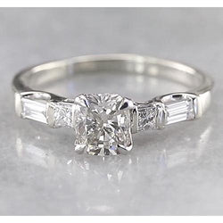 Real  Cushion Eagle Claws Diamond Engagement Ring 1.75 Carats Women Jewelry
