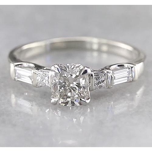 Cushion Eagle Claws Diamond Engagement Ring 1.75 Carats Women Jewelry