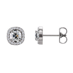 Natural Diamond Earring 3.50ct - White Gold 14K