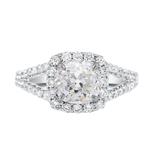 natural round diamond 4.75ct ring front view
