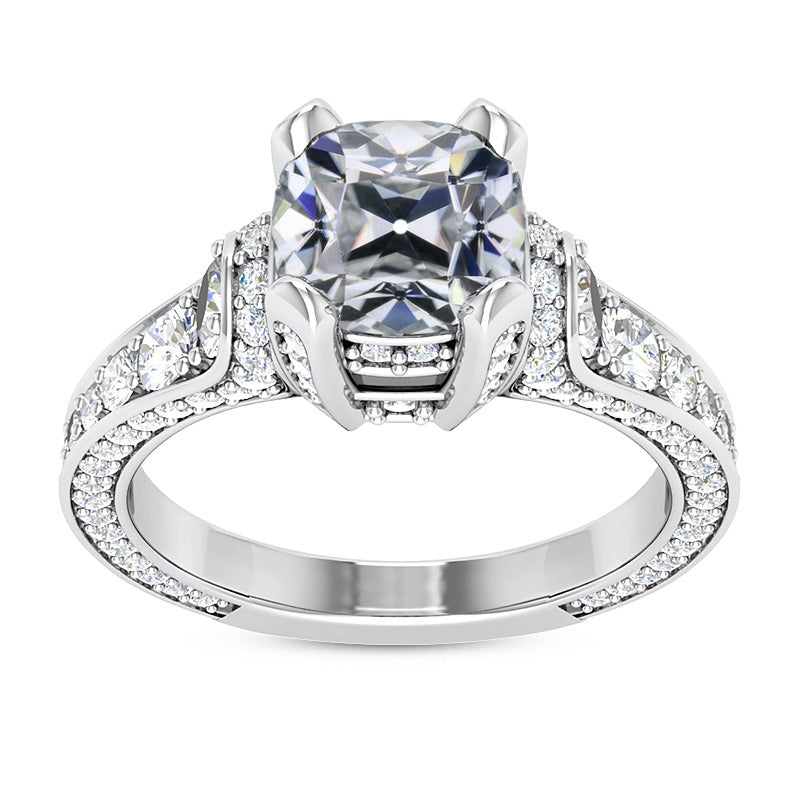Cushion Old Cut Diamond Engagement Ring