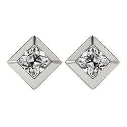 Cushion Old Cut Mined Natural Real Diamond ( Not Lab Grown ) Stud Earrings 3 Carats White Gold 14K