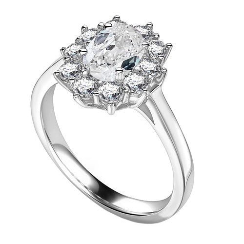 Cushion Old Miner Diamond Halo Ring