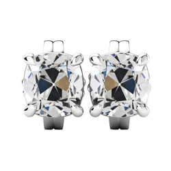 Cushion Old Miner Genuine Natural Real Diamond ( Not Lab Grown ) Drop Earrings 14K Gold 13 Carats