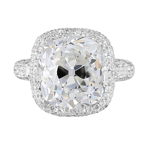 Old Miner Diamond Halo Wedding Ring Ladies Jewelry