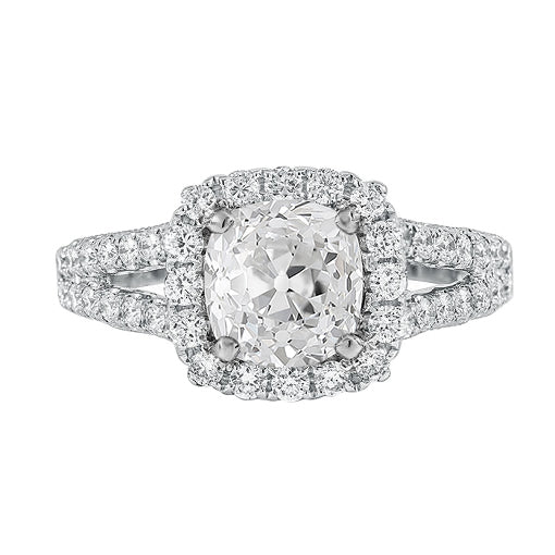 natural round diamond 5.50ct ring front view