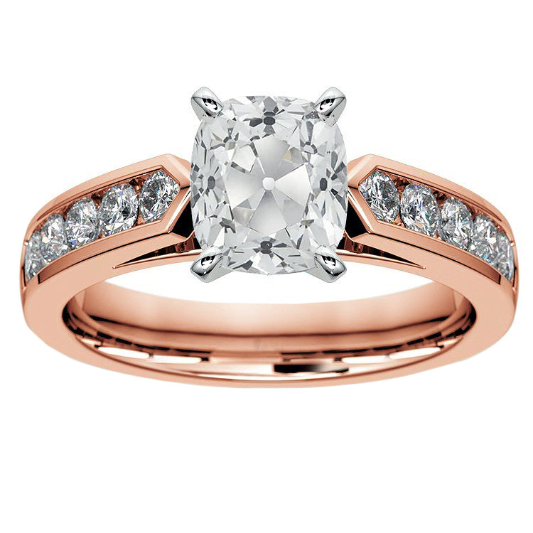 Cushion Old Miner Diamond Wedding anniversary Ring