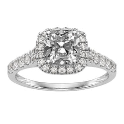 Natural Diamond Ring 6.50ct - White Gold 14K