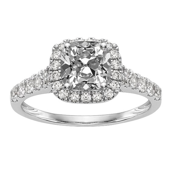 natural round diamond 6.50ct ring front view