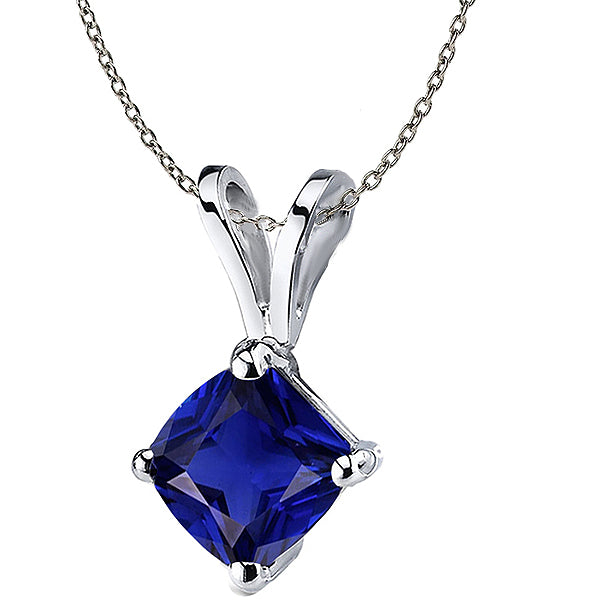 Sri Lankan Sapphire Solitaire Pendant Prong Set