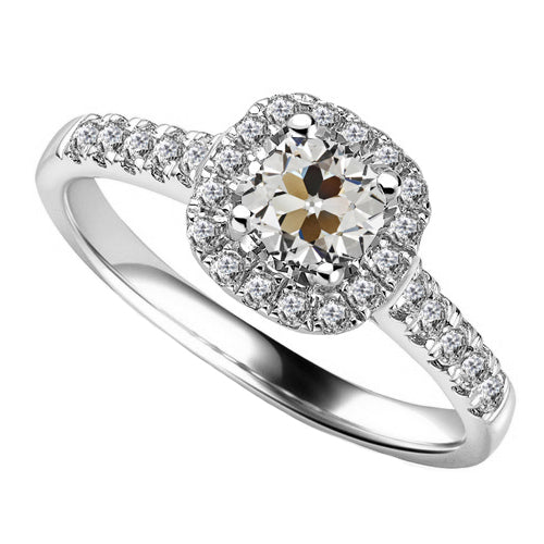 natural round diamond 4.50ct ring front view