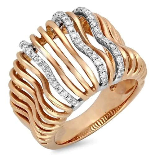 Custom Jewelry 1 Carat Diamond Fancy Ring Two Tone Gold
