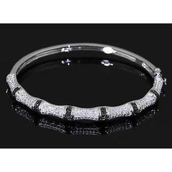 Real  Custom Jewelry Diamond Bangle Women White Gold