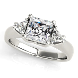 Custom Jewelry Old European Natural Earth Mined Diamond 3 Stone Ring