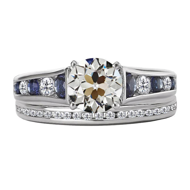 natural round diamond 2ct ring front view