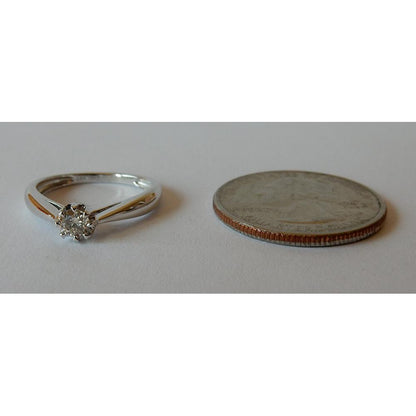 Solitaire Diamond Ring 0.25 Carats White Gold 14K Solitaire Ring