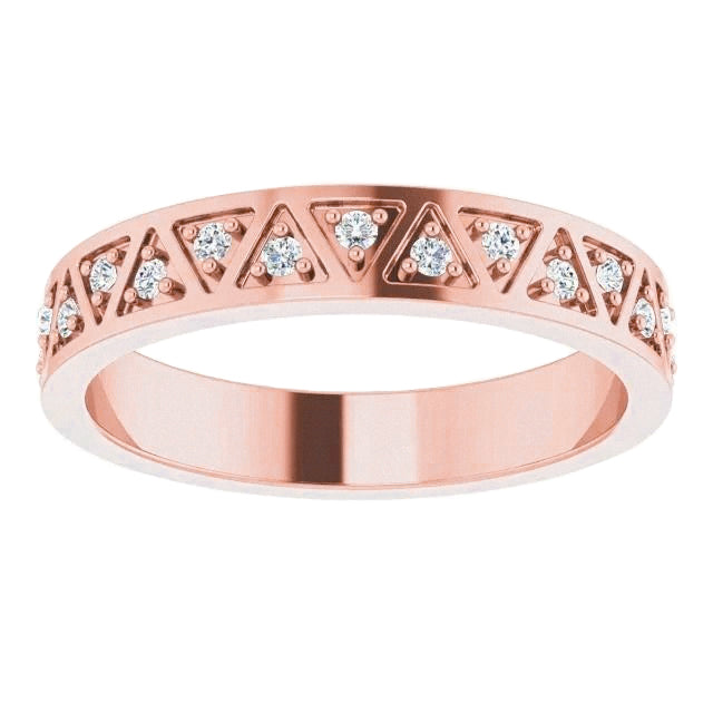Diamond Anniversary Band 0.50 Carats Rose Gold 14K