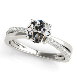 Genuine Natural Earth Mined Diamond Anniversary Ring Round Old Miner Jewelry Prong Set 3.50 Carats