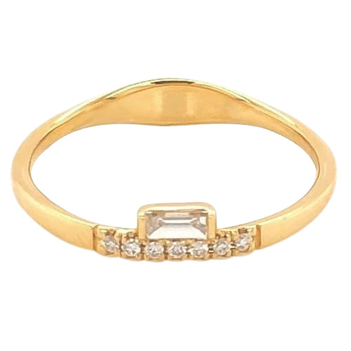 Diamond Band Prong Set 0.71 Carats Women Yellow Gold 14K Jewelry New