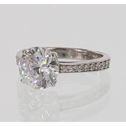 Diamond Cathedral Setting Engagement Ring 5.50 Carats Jewelry